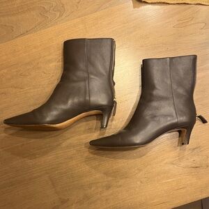 J Crew Brown Leather Ankle Boots